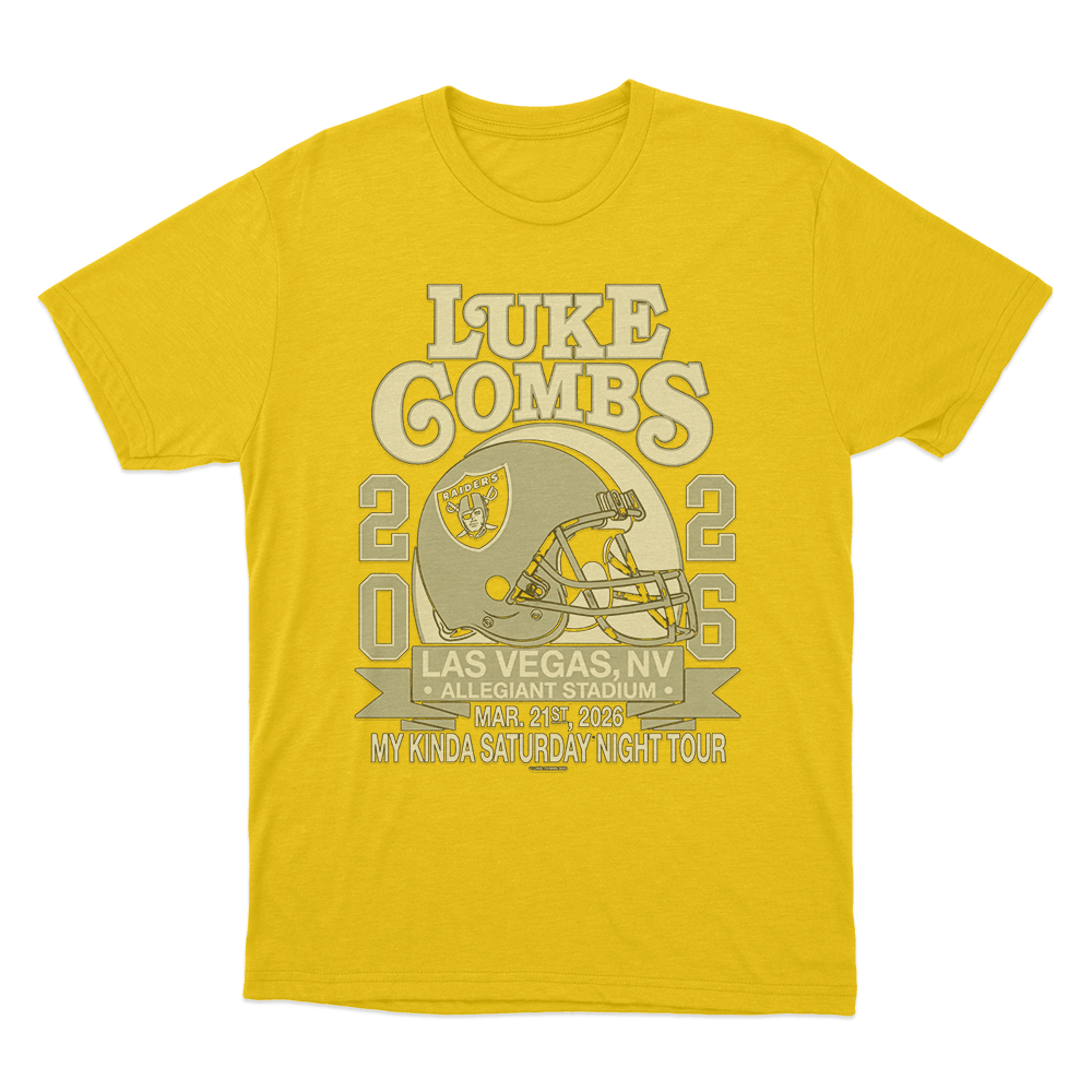 Luke Combs 2026 Las Vegas My Kinda Saturday Night Tour Unisex T Shirt Yellow Luke Combs 2026 Las Vegas My Kinda Saturday Night Tour Unisex T Shirt Yellow