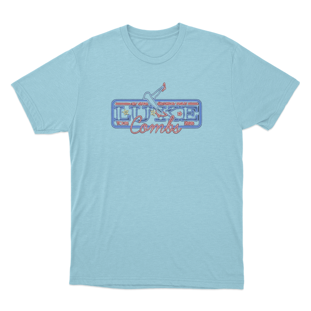 Neon Tour Unisex T Shirt Sky Blue Neon Tour Unisex T Shirt Sky Blue
