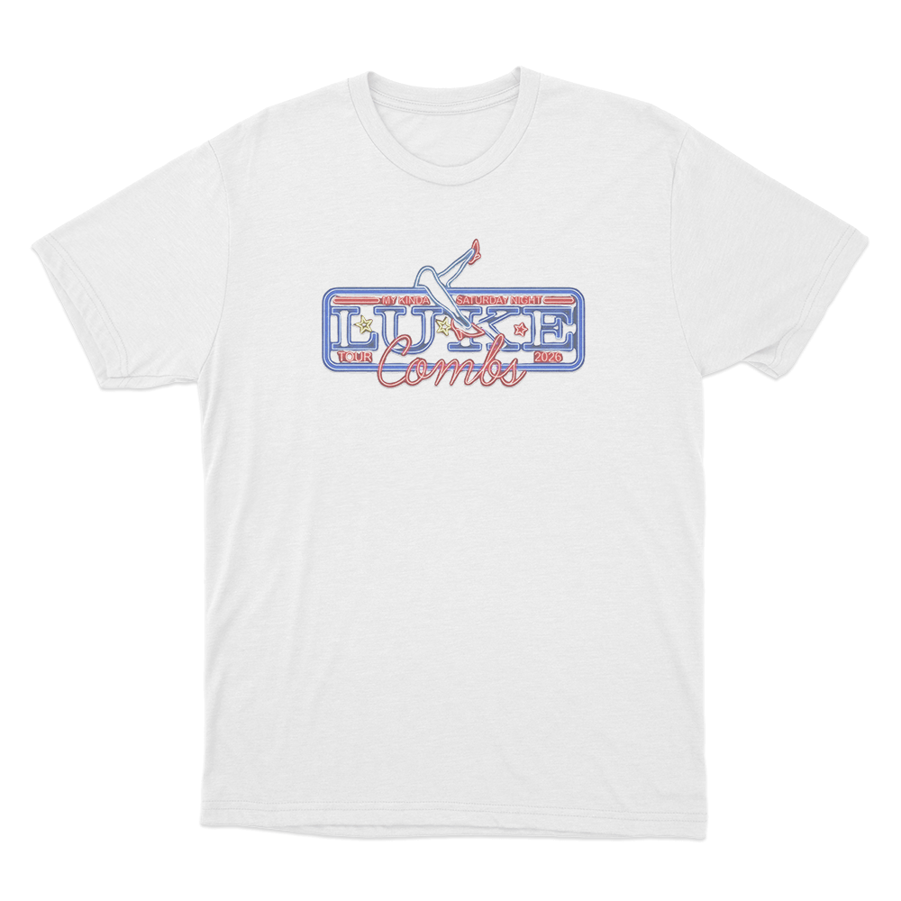 Neon Tour Unisex T Shirt White Neon Tour Unisex T Shirt White